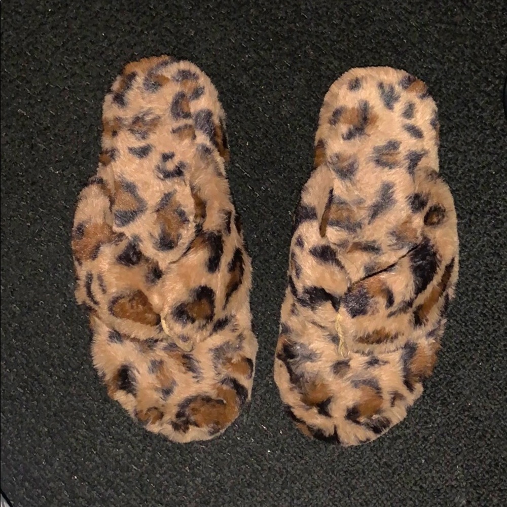 Leopard Fur Slides